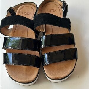 UGG Black Sandals Comfortable Flip Flops